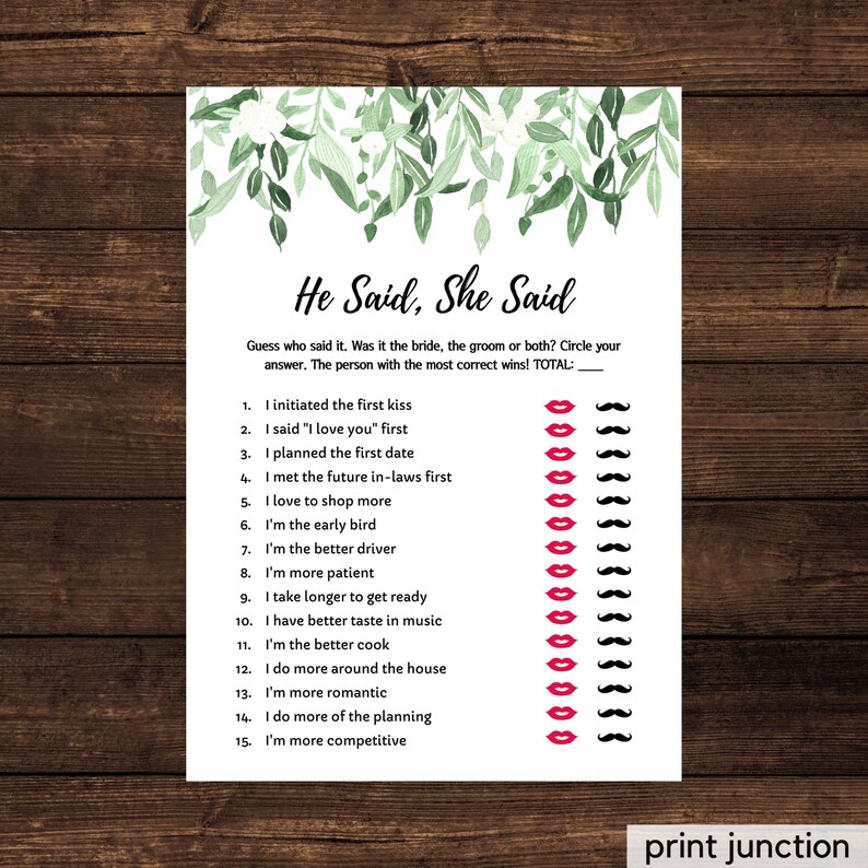 Greenery Bridal Shower Games Bundle Greenery Bridal Shower Etsy Canada