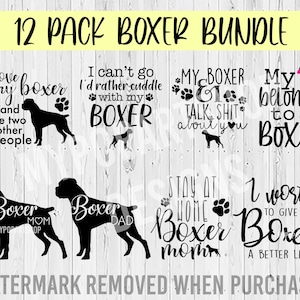 Boxer Bundle Svg, Boxer SVG, Boxer Mom Svg, Boxer Mom PNG, Boxer Dog Svg, I love my Boxer Svg, Dog Svg Bundle, Boxer Dog Gifts