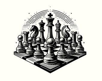 Chess Board Png Clipart, Digital Download