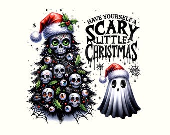 Kerst png, Gothmas, Creepmas, Gothic Christmas, Goth Christmas, digitale download, Spooky Christmas, kerst png-ontwerpen, skelet png