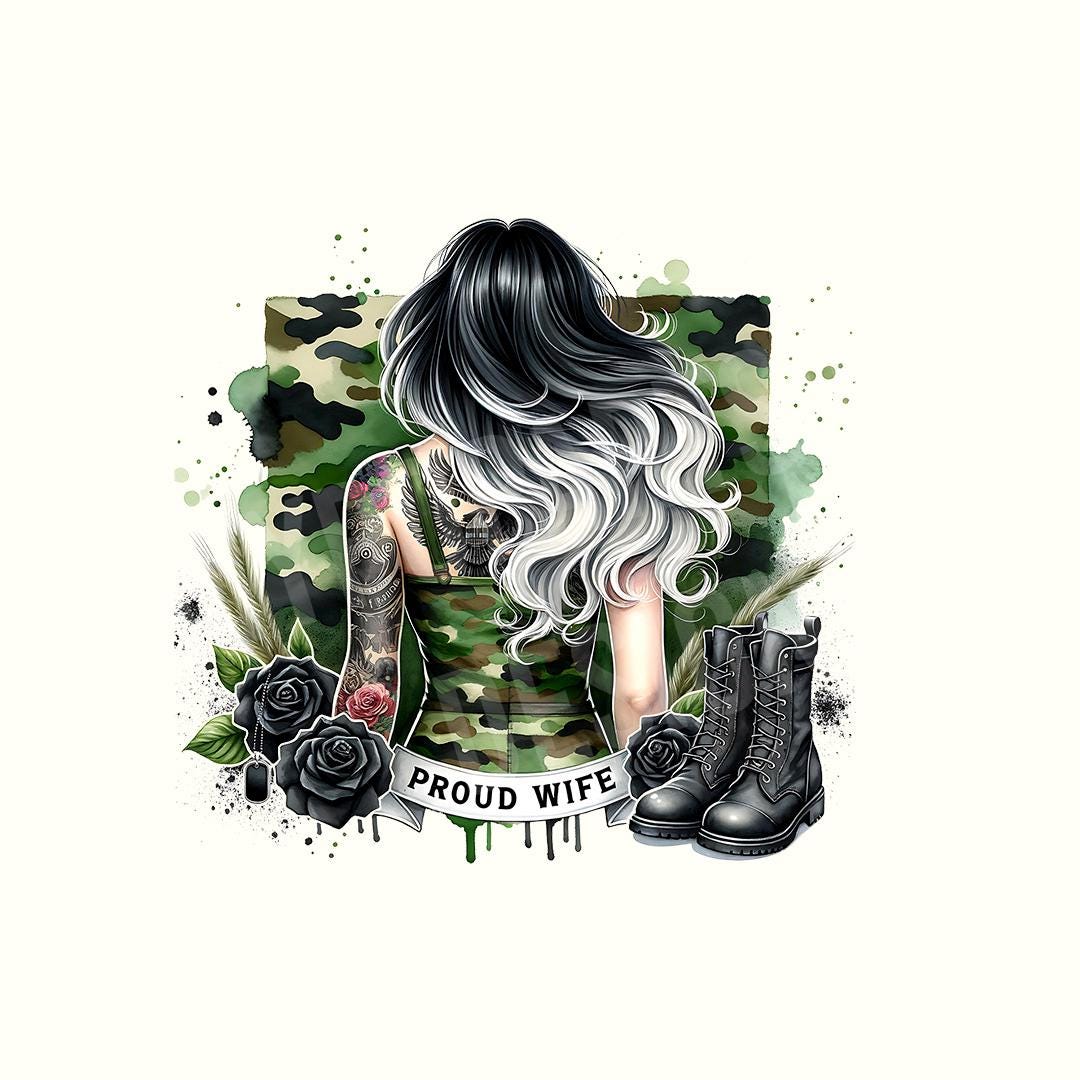 Military, Patriotic Png, Proud Patriotic Wife, Military Boots, US American Flag, Proud solider Png, Sublimation design, Digital Design, PNG