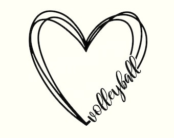 Volleyball Heart Svg, Volleyball Svg, Volleyball Png, Volleyball Mom Svg, Volleyball Mom Png, Volleyball clip art,Sports Heart Svg,Sport Svg