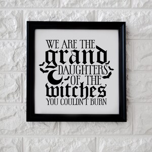 Targa In Metallo Vintage LINQWkk 'We Are The Granddaughters Of The Witches You Couldn't Burn' – 20x30 Cm, Decorazione Parete