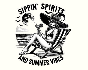 Spiaggia Png, Strega Png, Strega, Summerween, Estate spettrale, Estate Png, Download digitale, Trendy Png, Halloween Png, Vibrazioni spettrali, Gotico, Gotico