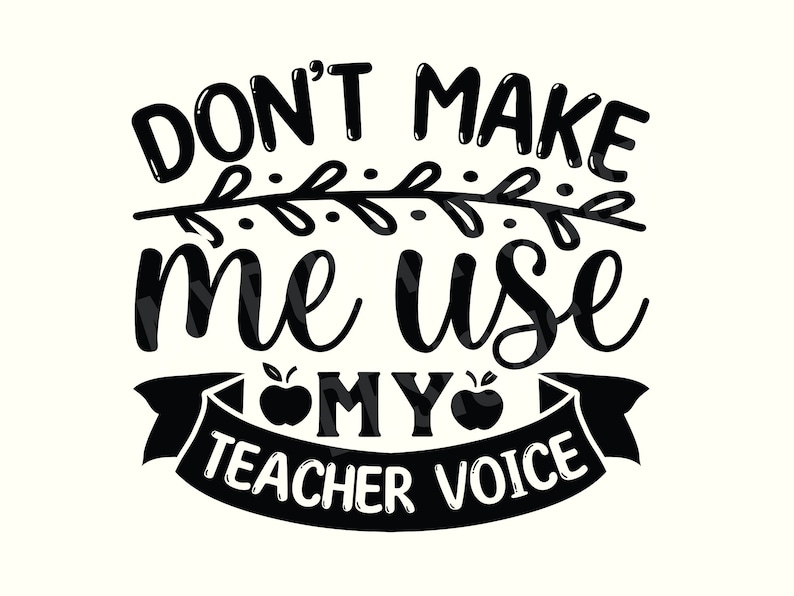 Puede incluir: Dise&ntilde;o gr&aacute;fico de texto en blanco y negro con tem&aacute;tica de profesor. El texto dice "No me hagas usar mi voz de profesor".