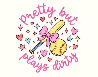 Preppy Coquette Softball Png, Game Day Trendy PNG (Digital Download)