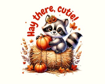 Otoño Png, Clipart de Otoño, Descarga Digital, Sublimación de Otoño, Diseños de Otoño Png, Camiseta de Otoño, Calabaza Png, Mapache Png, Mapache, Camiseta de Mapache