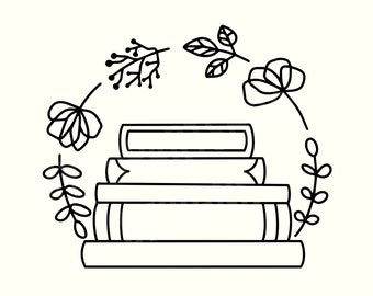 Book Svg, Stacked Books Svg, Reader Svgs, Reading SVG, Book Lover svg, Floral Book Svg, Boho Svg,Floral Svg,Floral Circle Svg,Book Quote Svg