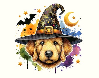 Halloween Png, Garabato Dorado, Garabato, Camiseta de perro de Halloween, Bruja Png, Camiseta de Halloween, Clipart de Halloween, Descarga digital, Perro Png, Regalo para amantes de los perros
