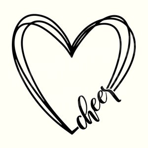 Cheer Heart Svg, Cheer Svg, Cheer Png, Cheerleading Svg, Cheerleader Svg, Cheerleading Png, Cheer Mama Svg, Cheer Clipart, Sports Heart Svg