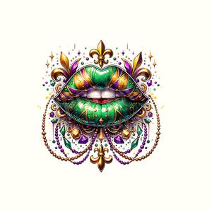Mardi Gras lips Png sublimation design, Mardi Gras Png, Western lips Png, Western Mardi Gras Png, Sublimate designs download, Mardi gras
