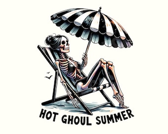 Hot Ghoul Summer, Beach Png, Summerween, Spooky Summer, Summer Png, Digital Download, Summer Shirt,Summer Clipart,Trendy Png,Sublimation Png
