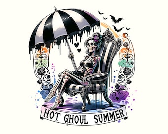Hot Ghoul Summer, Beach Png, Summerween, Spooky Summer, Summer Png, Digital Download, Summer Shirt,Summer Clipart,Trendy Png,Sublimation Png