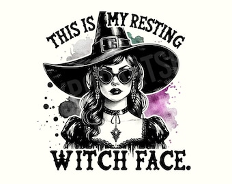 Bruja Png, Camisa de bruja, Brujas Png, Halloween Png, Descarga digital, Camisa de Halloween, Clipart de Halloween, Diseño de sublimación de Halloween, Png de moda