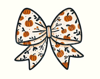 Coquette Herbst Kürbis Bogen Clipart, Herbst Png, Herbst Clipart, digitaler Download, Herbst Sublimation, Herbst Png-Designs, Herbst Shirt, Herbst Png, Schleife Png