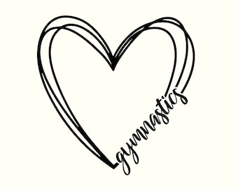 Gymnastics Svg, Gymnastics Heart, Gymnastics Mom Svg, Sports Heart Svg, Gymnastics Png, I Love Gymnastics, Gymnastics Quotes, Heart Svg