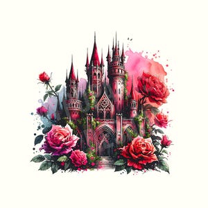 Romantasy High Fantasy Clipart, Magiczne Książki Bajkowe Książkowe Sublimacja, Książkowe Png, Książki Clipart, Fantasy Png, Fantasy clipart, Zamek