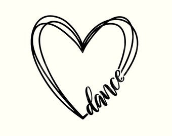 Dance Heart Svg, Dance Svg, Dance Png, Dancer Svg, Dance Mom Png, Dance Mom Svg, Dance Mama Svg, Dance Clipart, Sports Heart Svg