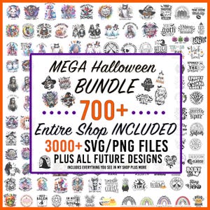Halloween Bundle svg, 700+ Halloween Svg, Png & 1,800+ Entire Shop SVG Bundle + All Future Designs, Halloween svg Bundle, Halloween png