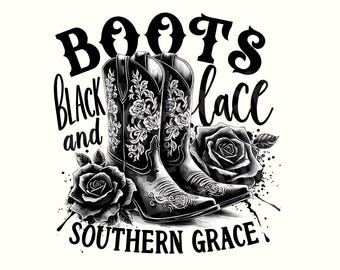 Yallternative, Spooky, Goth, Gothic, Southern Gothic, Cowgirl boots, Halloween Png, Halloween Shirt, Digital Download, Gothic Png,