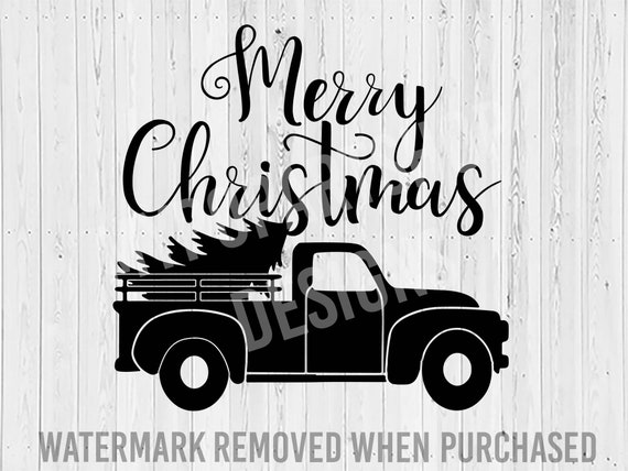Download Merry Christmas Svg Cut File Vintage Truck Svg Winter Svg Etsy