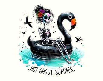 Hot Ghoul Summer, Beach Png, Summerween, Spooky Summer, Summer Png, Digital Download, Summer Shirt,Summer Clipart,Trendy Png,Sublimation Png