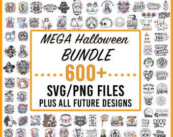 Halloween Bundle svg (600+ Png/Svgs All Future Halloween Files) Halloween svg Bundle, Halloween png Bundle, Halloween Clipart, Halloween svg