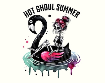 Hot Ghoul Summer, Beach Png, Summerween, Spooky Summer, Summer Png, Digital Download, Summer Shirt,Summer Clipart,Trendy Png,Sublimation Png