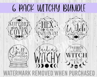 Witch Svg Bundle, Halloween Svg Bundle, Witchy Svg Bundle, Witchy Quote Svg, Witchy Saying, Coven Svg, Hex the Patriarchy, Magic Svg