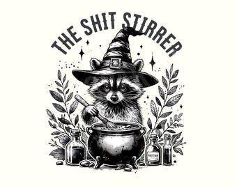 Witch Png, Raccoon, Raccoon Shirt, Halloween Png,Halloween Shirt,Halloween Clipart,Spooky season Png,Spooky Vibes,Digital Download,Fall Png