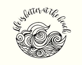 Beach Svg, Beach Sayings Svg, Beach Quotes Svg, Waves Svg, Summer Vibes SVG, Summer Vibes Png, Summer SVG, Tropical Svg, Summer Sayings Svg