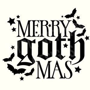 Merry Gothmas, Gothmas Svg, Gothmas Png, Spooky Christmas Svg, Halloween Christmas SVG, Spooky Christmas SVG, Creepy Christmas Svg, Goth Svg