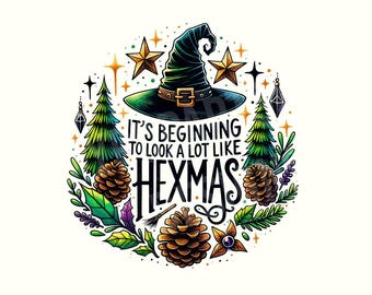 Kerst png, heks png, heksen png, Gothmas, Creepmas, Gothic Christmas, Goth Christmas, digitale download, Spooky Christmas, heksenshirt
