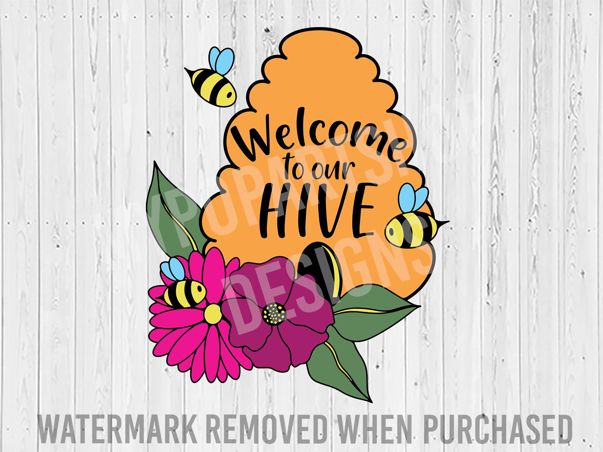 to our hive SVG Cut File to our hive PNG Bee Etsy