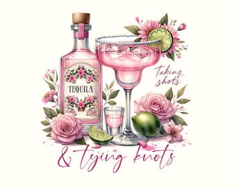 Margaritas and Matrimony Bachelorette Shirt PNG: Tequila Party Design (Digital Download)