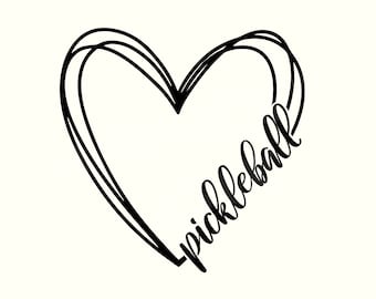 Pickleball Svg, Pickleball Png, Pickleball Heart Svg, Pickleball shirt Svg, Pickleball Mom, Scribble Heart Svg, Sports Heart Svg, Sports Svg