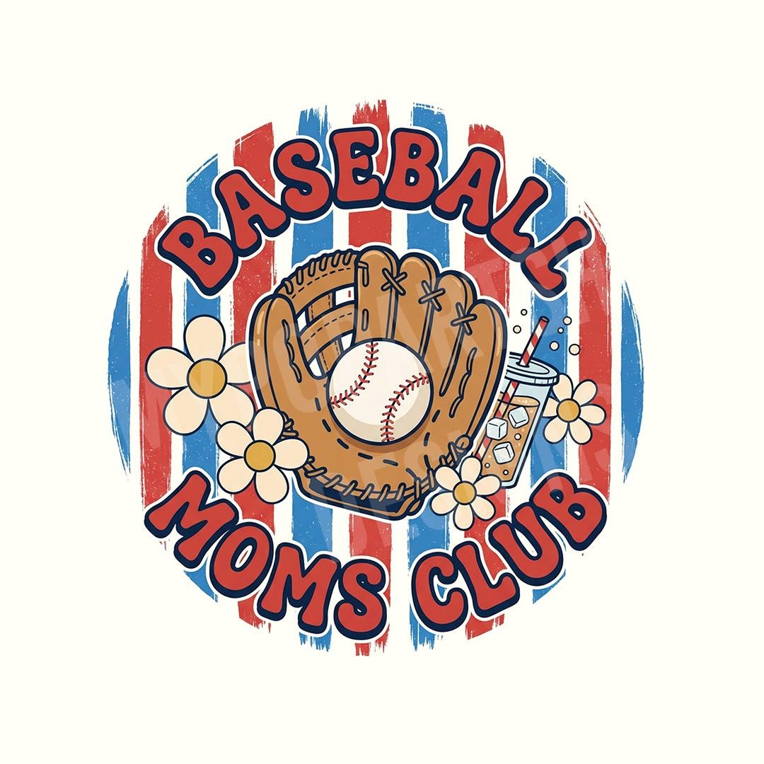 Baseball Moms Club PNG, Spring Sports Mom Game Day Sublimation Design ...