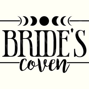 Aquelarre de novias, Novia bruja, Novia mística, Novia SVG, Novia Boho SVG, Novia alternativa SVG, Novia con fase lunar, Bruja SVG, Bruja Boho SVG