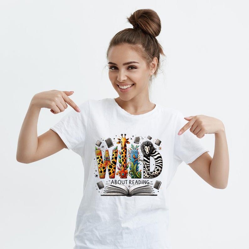 Vild om läsning png, bokälskare sublimeringsdesignfil, bibliotekarie omedelbar digital nedladdning, bokläsningslärare png, boklig png bild 2