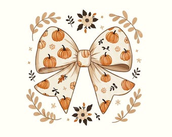 Coquette Herbst Kürbis Bogen Clipart, Herbst Png, Herbst Clipart, digitaler Download, Herbst Sublimation, Herbst Png-Designs, Herbst Shirt, Herbst Png, Schleife Png