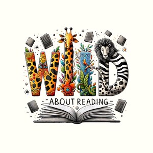 Vild om läsning png, bokälskare sublimeringsdesignfil, bibliotekarie omedelbar digital nedladdning, bokläsningslärare png, boklig png bild 1