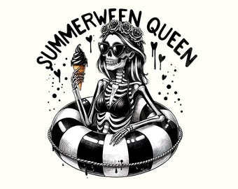 Summerween, Playa Png, Gótico, Gótico, Verano Espeluznante, Verano Png, Descarga Digital, Png De Moda, Halloween Png, Vibraciones Espeluznantes, Esqueleto, Camisa De Esqueleto
