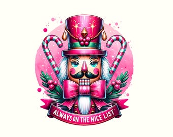 Christmas Nutcracker Png, Nutcracker Png, Pink Christmas Png, Coquette Christmas, Christmas Png, Christmas Sublimation, Girl Christmas Png