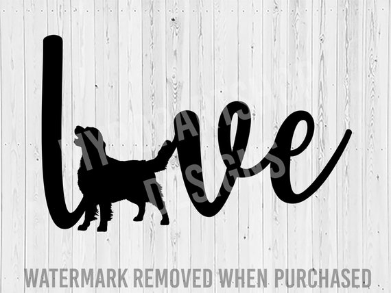 Download Golden Retriever Love Svg Cut File Golden Retriever Svg Etsy