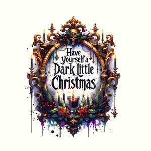 Navidad oscura, Gothmas, Navidad gótica, Navidad gótica, Navidad espeluznante, Navidad PNG, Sublimación navideña, Navidad vintage PNG