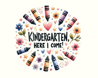 Kindergarten png, Kindergarten, Kindergarten Shirt, Back to school Png, School png, First Day of School, Digital Download, Coquette Png