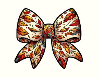 Kokette Herbst Bogen Clipart, Herbst Png, Herbst Clipart, digitaler Download, Herbst Sublimation, Herbst Png-Designs, Herbsthemd, Herbst Png, Schleife Png