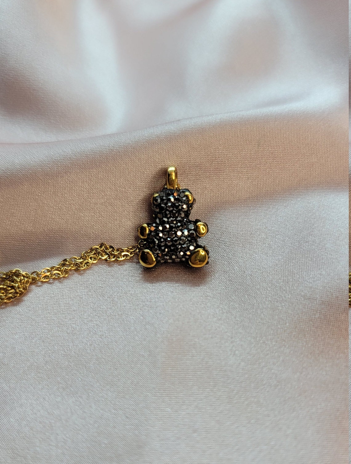 Bear Necklace-Teddy Bear Necklace-Gold Bear Necklace-Dainty | Etsy
