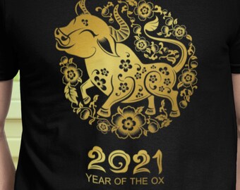 2021 Year of the Ox Chinese New Year clothes Parent and child matching T-shirt