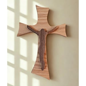 Handcrafted Wooden Cross, Religious Home Décor, Church Cross, Christian Wall Art, Housewarming Gift